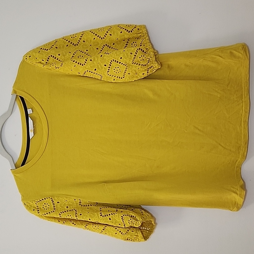 Boden Abigail Embroidered Eyelet  Puff Sleeves Buttery-soft  Blouse Sz 10 - Picture 5 of 16